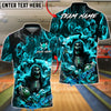 BlueJose Bowling & Pins Grim Reaper Smoke Customized Name, Team Name 3D Shirt (4 Colors)
