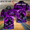 BlueJose Bowling & Pins Grim Reaper Smoke Customized Name, Team Name 3D Shirt (4 Colors)