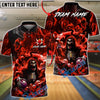 BlueJose Bowling & Pins Grim Reaper Smoke Customized Name, Team Name 3D Shirt (4 Colors)