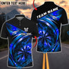 BlueJose Darts Dark Neon Dartboard Galaxy Style Personalized Name, Team Name Unisex Shirt (4 Colors)
