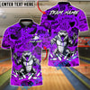 BlueJose Bowling & Pins Slime Graffiti Crocodile Customized Name, Team Name 3D Shirt (4 Colors)