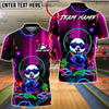 BlueJose Bowling & Pins Neon Panda Money Style Customized Name, Team Name 3D Shirt (4 Colors)