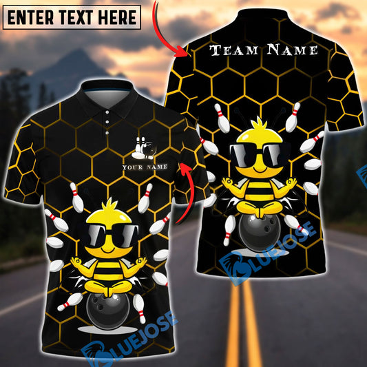 BlueJose Darts Zen Bee Meditation Style Multicolor Options Personalized Name Shirt (6 Colors)