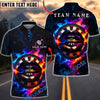 BlueJose Darts Neon Lips Flame Glow Art Personalized Name, Team Name Unisex Shirt (4 Colors)