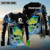 Bluejose Fishing Black Blue Wave Scale PatternCustom Name & Team Name 3D Shirts (12 Breeds)