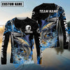 Bluejose Fishing Black Blue Wave Scale PatternCustom Name & Team Name 3D Shirts (12 Breeds)