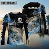 Bluejose Fishing Black Blue Wave Scale PatternCustom Name & Team Name 3D Shirts (12 Breeds)