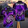 BlueJose Darts Roaring Lion Flaming Dartboard Personalized Name, Team Name Unisex Shirt (4 Colors)