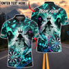 BlueJose Darts Grim Reaper Dark Fantasy Lightning Dragon Ghost Dartboard Personalized Name, Team Name Unisex Shirt (4 Colors)