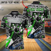 BlueJose Bowling And Pins Punk Rock Newspaper Collage Newspaper Print Graffiti Splatter Lightning Customized Name, Team Name 3D Shirt (4 Colors)