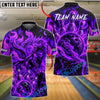 BlueJose Bowling And Pins Fire Nine-Tailed Fox Bowling Ball and Pins Graphic Customized Name, Team Name 3D Shirt (4 Colors)