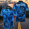 BlueJose Darts Fire Nine-tailed Fox Dartboard Bullseye Graphic Personalized Name, Team Name Unisex Shirt (4 Colors)