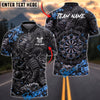BlueJose Darts Samurai Dragon Floral Dartboard Graphic Personalized Name, Team Name Unisex Shirt (6 Colors)