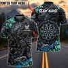 BlueJose Darts Samurai Dragon Floral Dartboard Graphic Personalized Name, Team Name Unisex Shirt (6 Colors)