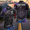 BlueJose Darts Samurai Dragon Floral Dartboard Graphic Personalized Name, Team Name Unisex Shirt (6 Colors)
