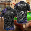 BlueJose Billiards 8 Ball Japanese Samurai Dragon Cherry Blossom Personalized Name Shirt (6 Colors)