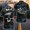 BlueJose Darts Skull Gothic Rose Dartboard Personalized Name, Team Name Unisex Shirt (6 Colors)