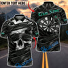 BlueJose Darts Skull Gothic Rose Dartboard Personalized Name, Team Name Unisex Shirt (6 Colors)