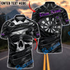 BlueJose Darts Skull Gothic Rose Dartboard Personalized Name, Team Name Unisex Shirt (6 Colors)