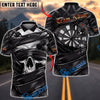 BlueJose Darts Skull Gothic Rose Dartboard Personalized Name, Team Name Unisex Shirt (6 Colors)