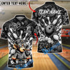BlueJose Bowling And Pins Graffiti Monkey Street Art Explosion Customized Name, Team Name 3D Shirt (6 Colors)