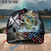 BlueJose Fishing Vintage Hook Patriotic Style Personalized Name Classic 3D Cap Personalized Cap (13 Breeds)