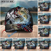 BlueJose Fishing Vintage Hook Patriotic Style Personalized Name Classic 3D Cap Personalized Cap (13 Breeds)