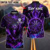 BlueJose Darts Dark Crow Flaming Dartboard Personalized Name, Team Name Unisex Shirt (4 Colors)