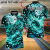BlueJose Bowling And Pins Samurai Warrior Sakura Flame Strike Customized Name, Team Name 3D Shirt (4 Colors)