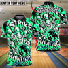 BlueJose Bowling And Pins Crazy Evil Expressive Face Pins Ball Strike Flaming Fire Graphic Text Customized Name, Team Name 3D Shirt (4 Colors)