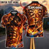 BlueJose Darts Flaming Warrior Target Strike Personalized Name, Team Name Unisex Shirt (4 Colors)