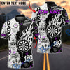 BlueJose Darts 180 Dart Sniper Graffiti Flame Graphic Personalized Name, Team Name Unisex Shirt (4 Colors)