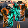 BlueJose Darts Fire and Ice Dragon Dartboard Personalized Name, Team Name Unisex Shirt (4 Colors)