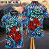 BlueJose Darts Angry Bull Middle Finger That's Some Bullshit Paint Splatter Personalized Name, Team Name Unisex Shirt (6 Colors)