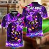 BlueJose Billiards 8 Ball Grim Reaper Cosmic Personalized Name, Team Name Unisex Shirt (4 Colors)