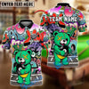 BlueJose Billiards Street Style 8-Ball Teddy Bear Personalized Name Shirt (4 Colors)