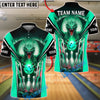 BlueJose Bowling And Pins Dragon With Bowling Design Customized Name, Team Name 3D Shirt (4 Colors)