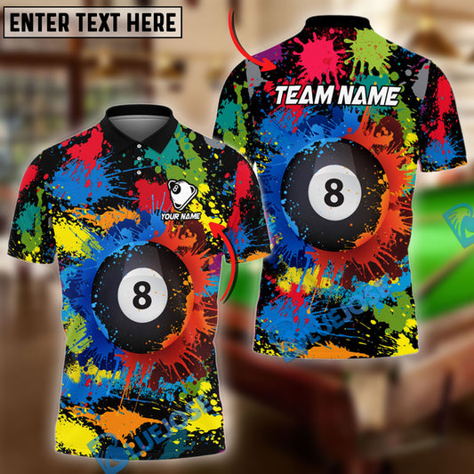 BlueJose Billiards Pool 8 Ball Graffiti Customized Name, Team Name 3D Shirt