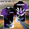 BlueJose Bowling And Pins Rolling Impact Customized Name, Team Name 3D Shirt (4 Colors)