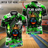 BlueJose Bowling And Pins King Flame Ball Customized Name, Team Name 3D Shirt (4 Colors)