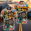 BlueJose Darts Cool Panda Personalized Name, Team Name Shirt