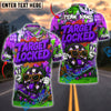 BlueJose Darts Target Locked Graffiti Style Personalized Name, Team Name Shirt (4 Colors)