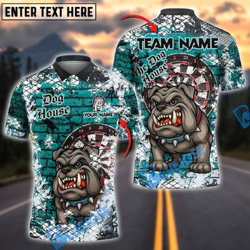 BlueJose Darts Bulldog Barricade Personalized Name, Team Name Shirt (4 Colors)