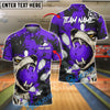 BlueJose Bowling Wolf Strike Customized Name, Team Name 3D Shirt (4 Colors)
