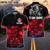 BlueJose Darts Reaper Skull Personalized Name, Team Name Shirt (4 Colors)