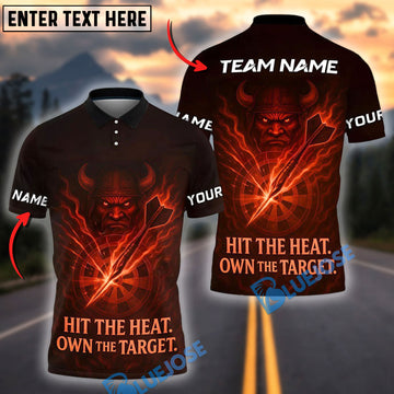BlueJose Darts Viking Hit The Heat Personalized Name, Team Name Shirt (4 Colors)