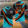 BlueJose Bowling And Pins Retro 2 Customized Name, Team Name 3D Shirt (4 Colors)