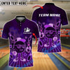 BlueJose Neon Cool Bowling Ball with Shades Customized Name, Team Name 3D Shirt (4 Colors)