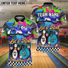 BlueJose Funny Let's Roll Bowling Team Customized Name, Team Name 3D Shirt (4 Colors)