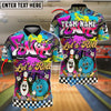 BlueJose Funny Let's Roll Bowling Team Customized Name, Team Name 3D Shirt (4 Colors)